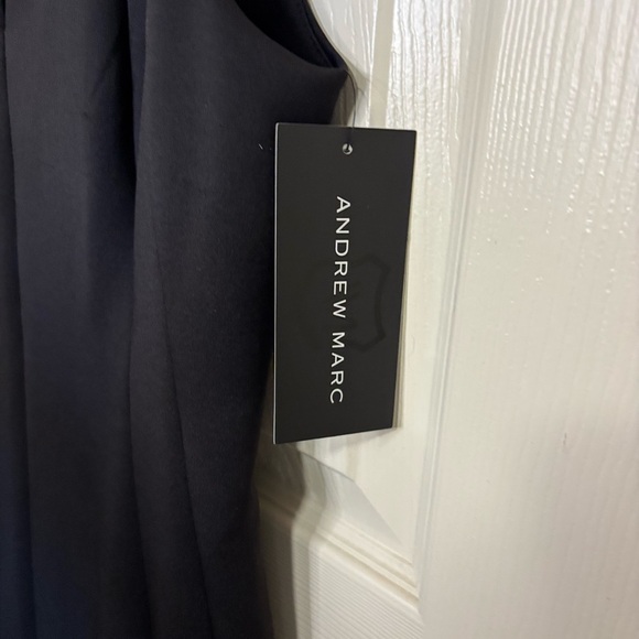 Andrew Marc Black V-Neck Midi Dress - Picture 3 of 10